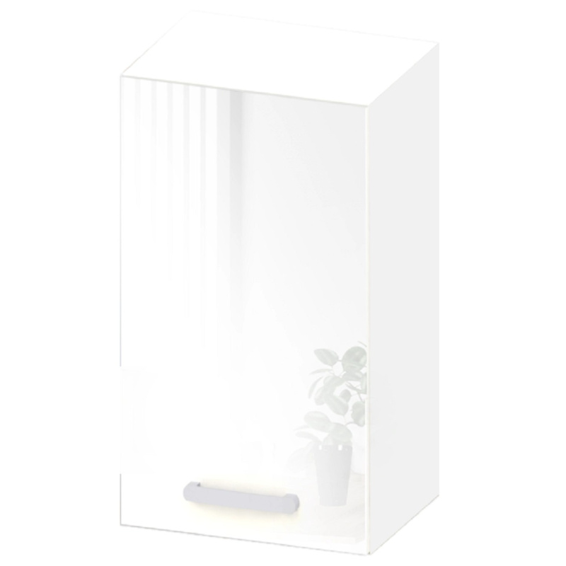 Black&White Style Horní skříňka Nikki U40 lesklá bílá, 72 x 40 x 30,6 cm