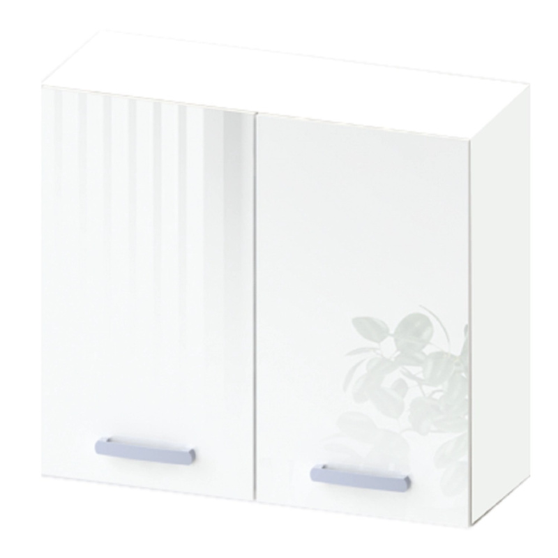 Black&White Style Horní skříňka Nikki U60 lesklá bílá, 72 x 60 x 30,6 cm