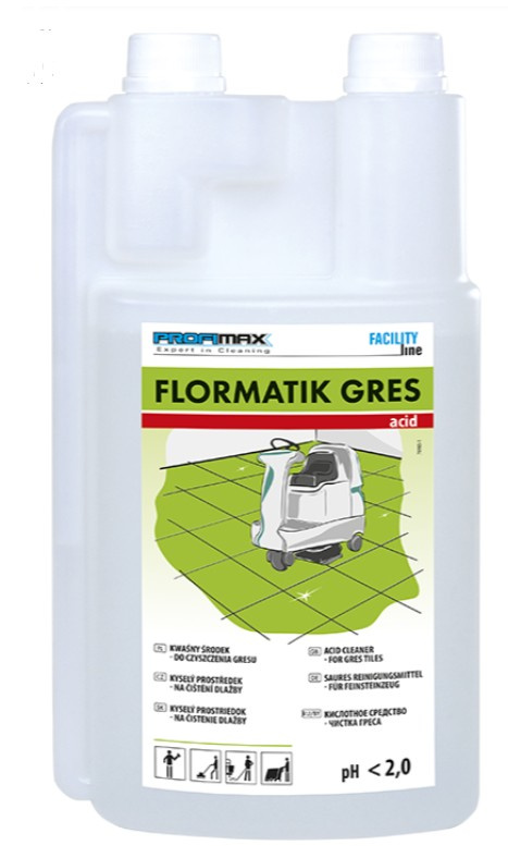 Profimax, Profibasic PROFIMAX Flormatik Gres Acid zásaditý prostředek na strojní čistění dlažby 1 L