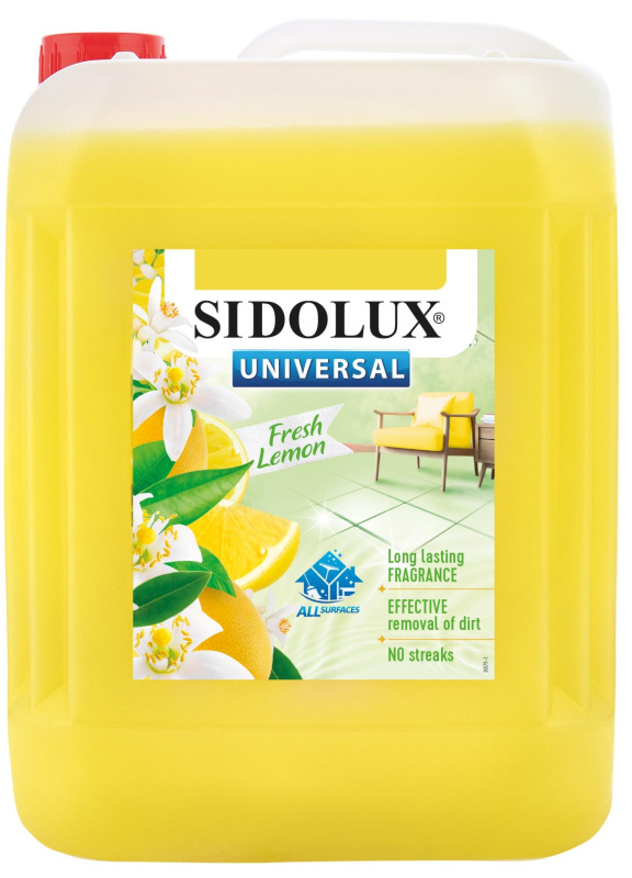 Prostředek na podlahy Sidolux - Fresh lemon, 5 l