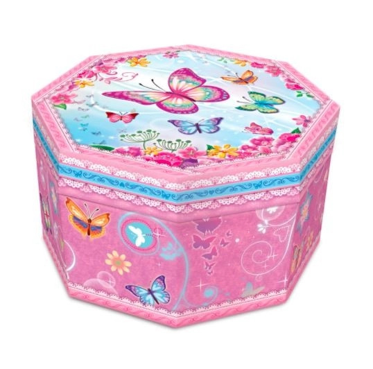Osmihranná hrací skříňka Butterflies Pecoware
