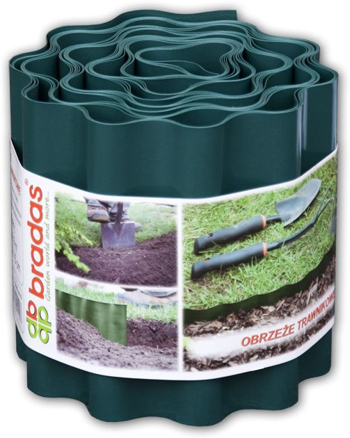 Skrytý obrubník vlnitý 9 m x 20 cm zelený OBFG0920