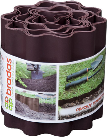 Skrytý obrubník vlnitý 9 m x 10 cm hnědý OBFB0910