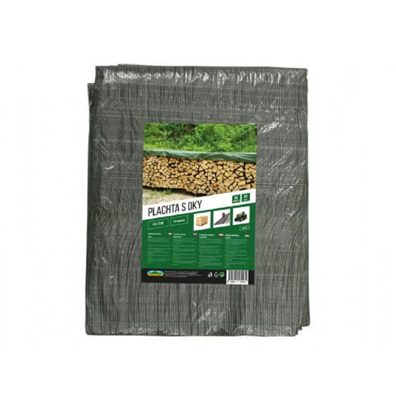 NOHEL GARDEN Plachta s oky kašírovaná zelená 55 g, 4 x 5 m