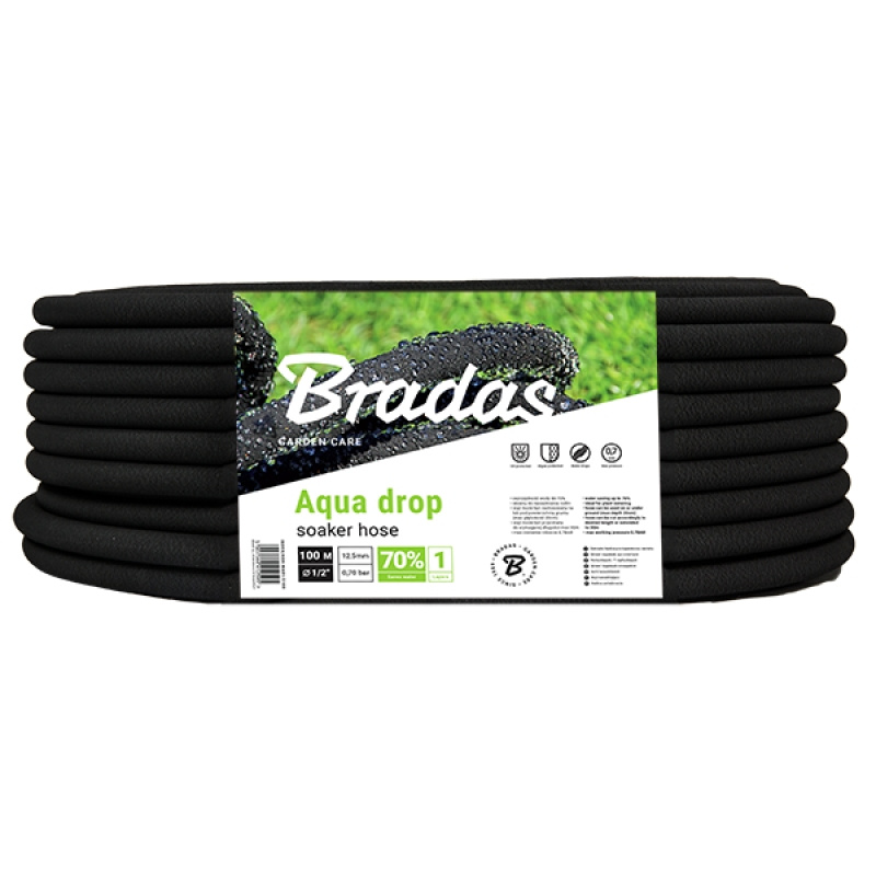 BRADAS Zahradní zavlažovací hadice AQUA DROP 1/2" - 100m