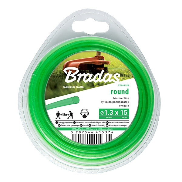 Žací struna BRADAS Trimmer 2,0 mm x 15 m kulatá