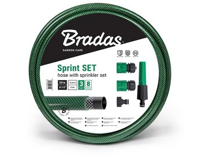 BRADAS Zahradní hadice SPRINT 20m - 1/2" - 4 dílný komplet