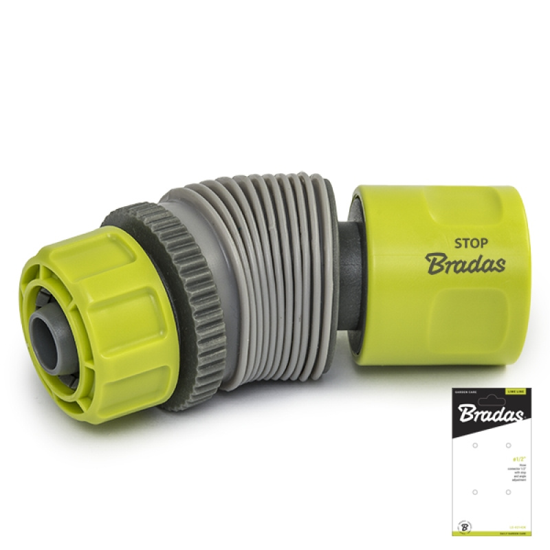 BRADAS Flexibilní rychlospojka 1/2" LIME LINE se stopem