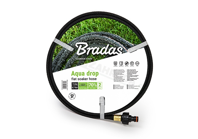 BRADAS Zahradní zavlažovací hadice AQUA DROP FLAT 1/2 - 15m