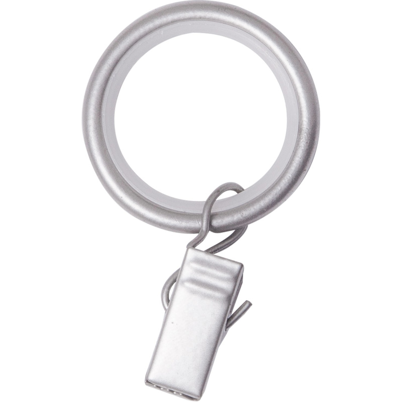 Záclonové kroužky s žabkami saténový vzhled, 10 ks, pr. 19 mm