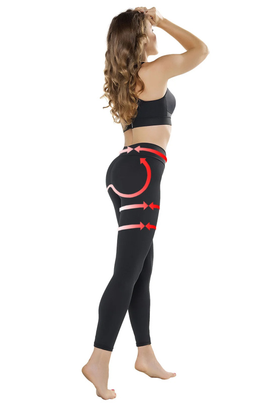 Legíny gWINNER Push-Up Leggins Anti Cellulite Barva: Černá, Velikost: S