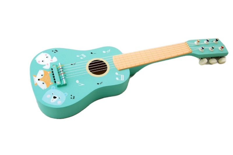 Adam Toys kytara zvířátky N4021 zelená