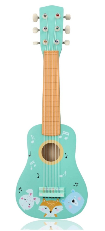 Adam Toys kytara zvířátky N4021 zelená