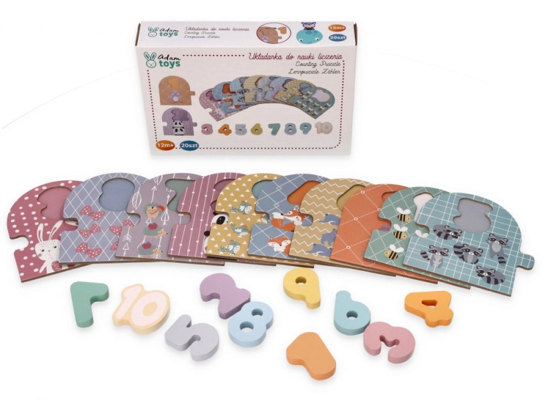 Adam Toys naučné dřevěnné puzzle počítání