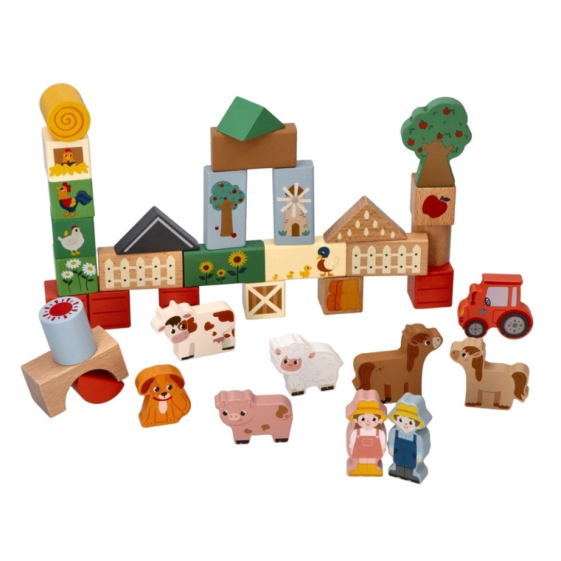 Adam Toys Dobrodružství na farmě kostky v kbelíku 36 ks