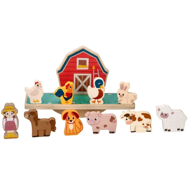 Adam Toys balanční hra puzzle farma se zvířátky
