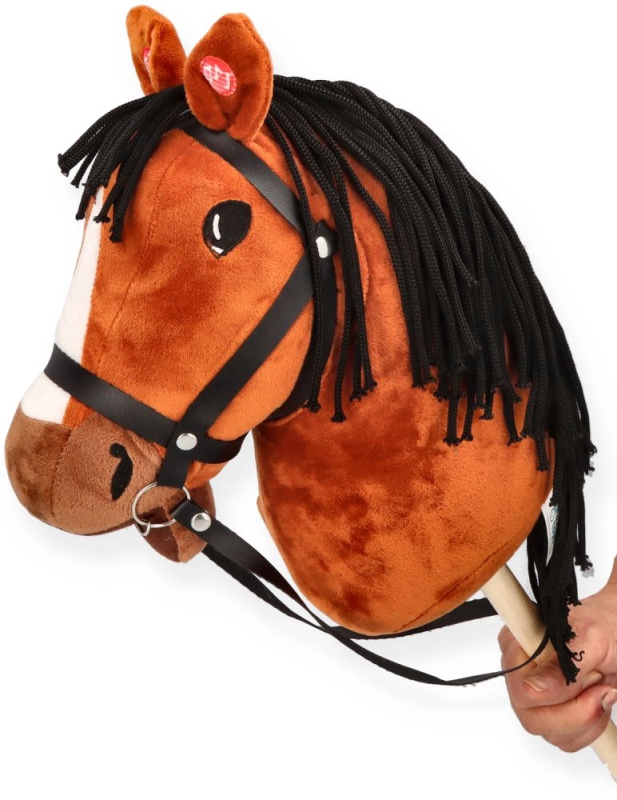 Hobby horse hnědák na tyči pro děti