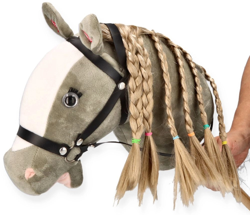 Koník na tyči Hobby Horse siwek premium