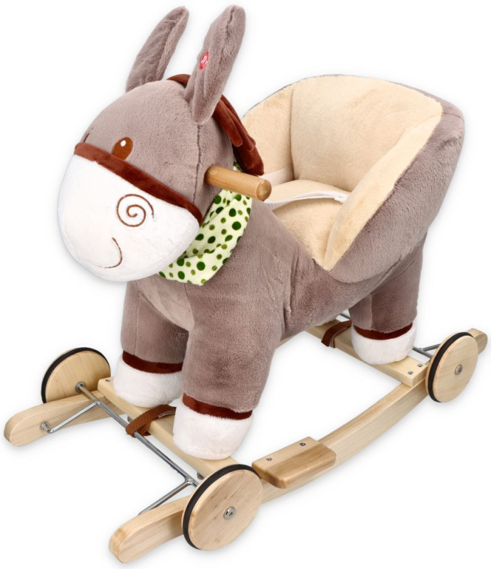 Adam Toys houpací oslíček s křesílkem a kolečky - 1 kus
