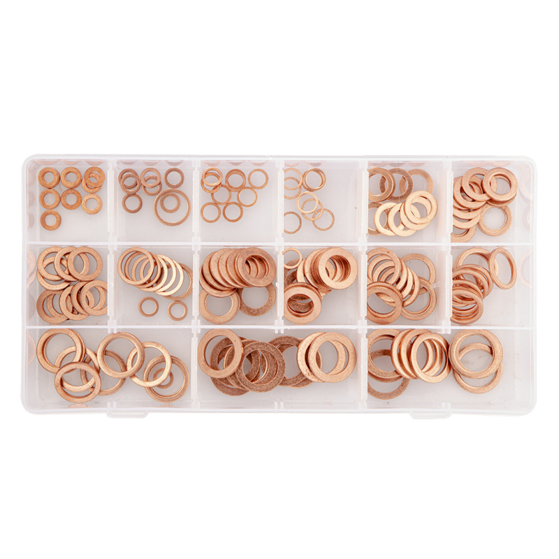 Měděné podložky, 5-18 mm, sada 150 ks - NEO tools 11-979