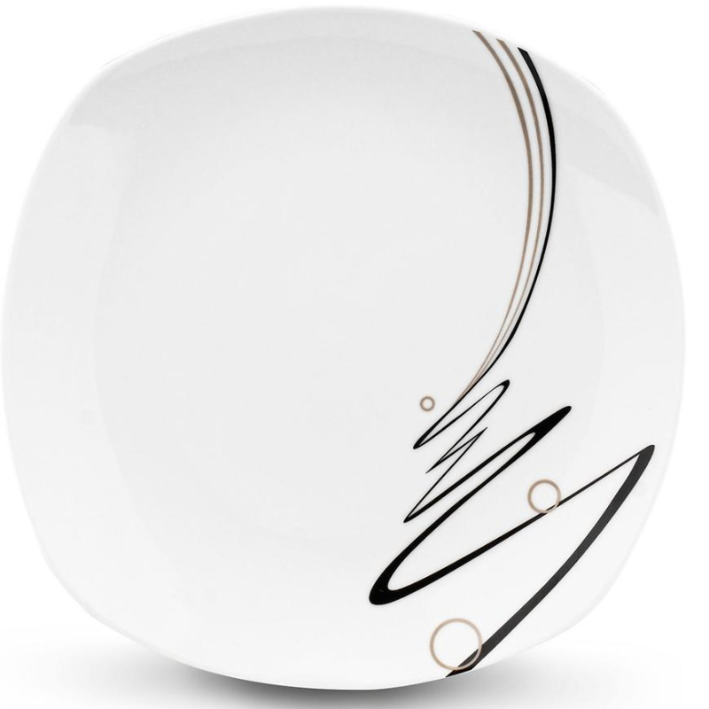 Talíř hluboký 22,5 čtv "stuha"