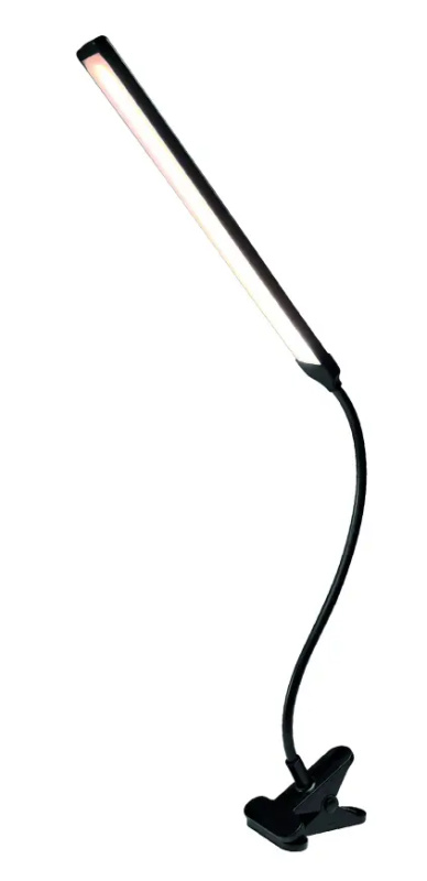 STOLNÍ LAMPA LED SERTA BLACK NA KLIPS 8W 350LM CCT DIM