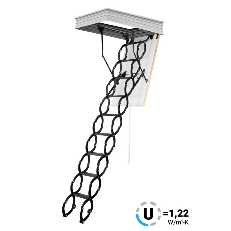 OMAN Půdní schody FLEX TERMO METAL BOX, 120 x 60 cm