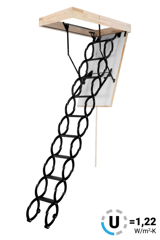 Půdní schody OMAN FLEX TERMO H290 FSC TSS20151 Stavební otvor: 70x130 cm, Maximální výška: 290 cm