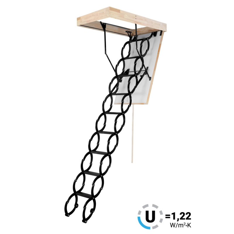 Půdní schody OMAN FLEX TERMO H290 FSC TSS20151 Stavební otvor: 70x110 cm, Maximální výška: 290 cm