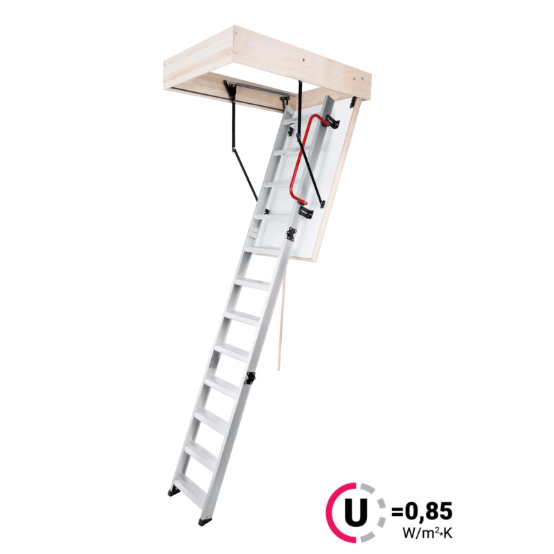 Půdní schody OMAN ALUPROFI EXTRA H280 FSC TSS20001 Stavební otvor: 70x120 cm, Maximální výška: 280 cm