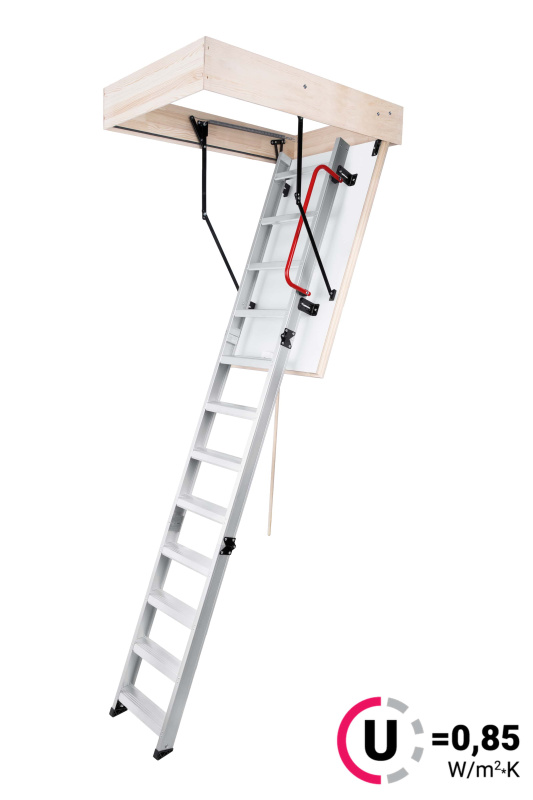 Půdní schody OMAN ALUPROFI EXTRA H280 FSC TSS20001 Stavební otvor: 60x130 cm, Maximální výška: 280 cm