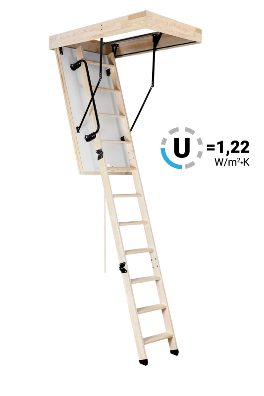 Půdní schody OMAN LONG TERMO Stavební otvor: 55x120 cm, Maximální výška: 330 cm