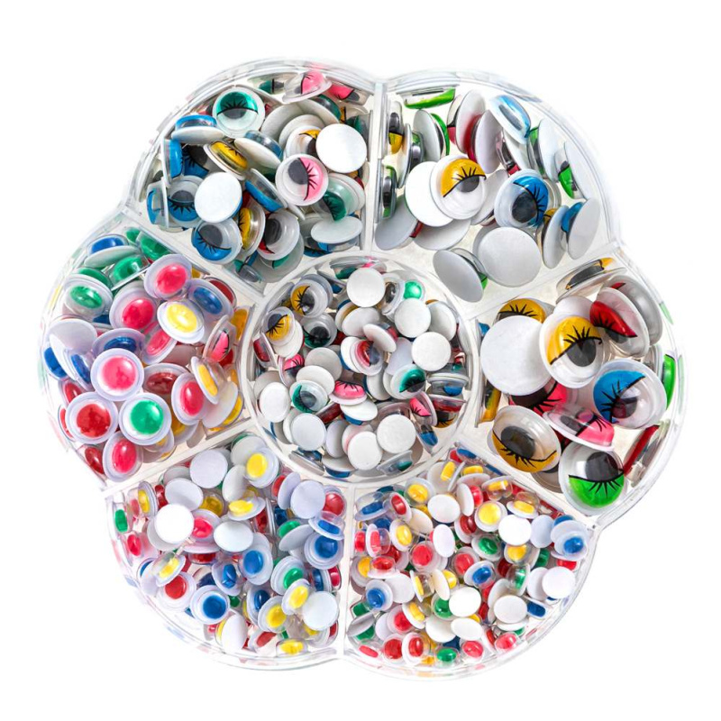 Dekorační pohyblivé oči kulaté samolepicí (550ks)