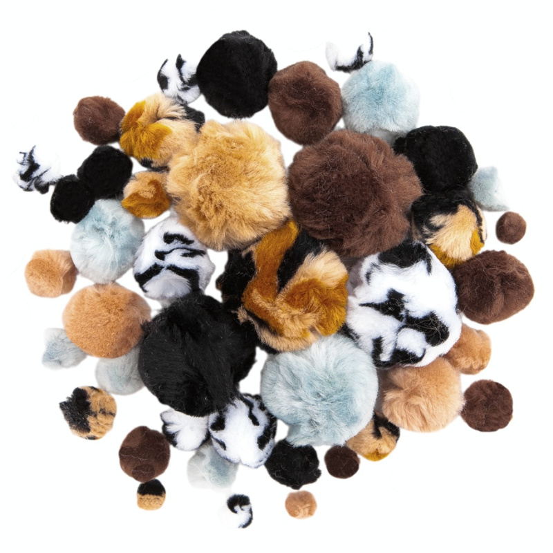 Bambulky 10-50mm (56ks) zvířecí vzory mix