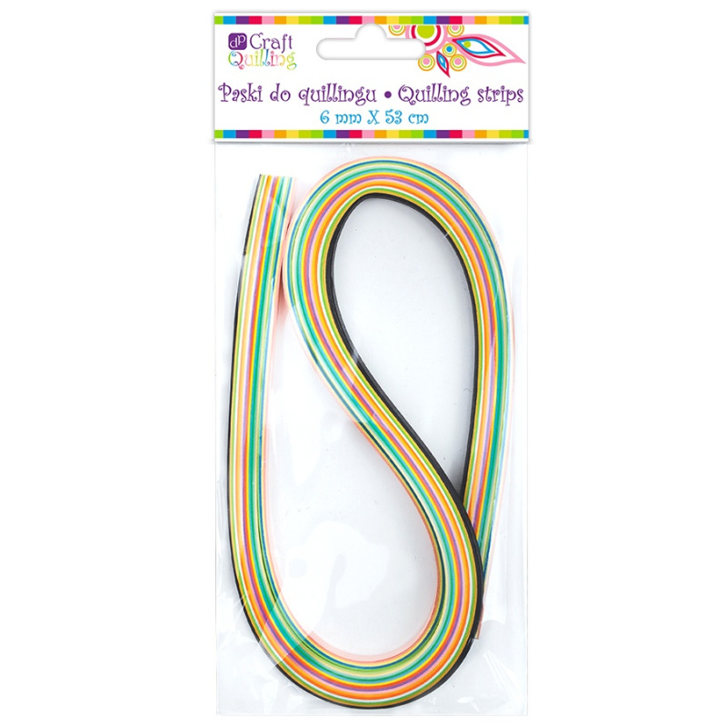 Papírové proužky na quilling 6mm mix barev (108ks)