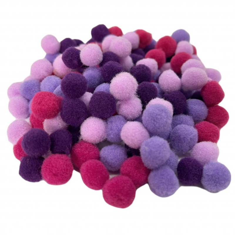 Bambulky 10mm (120ks) fialový mix