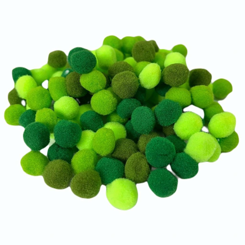 Bambulky 10mm (120ks) zelený mix