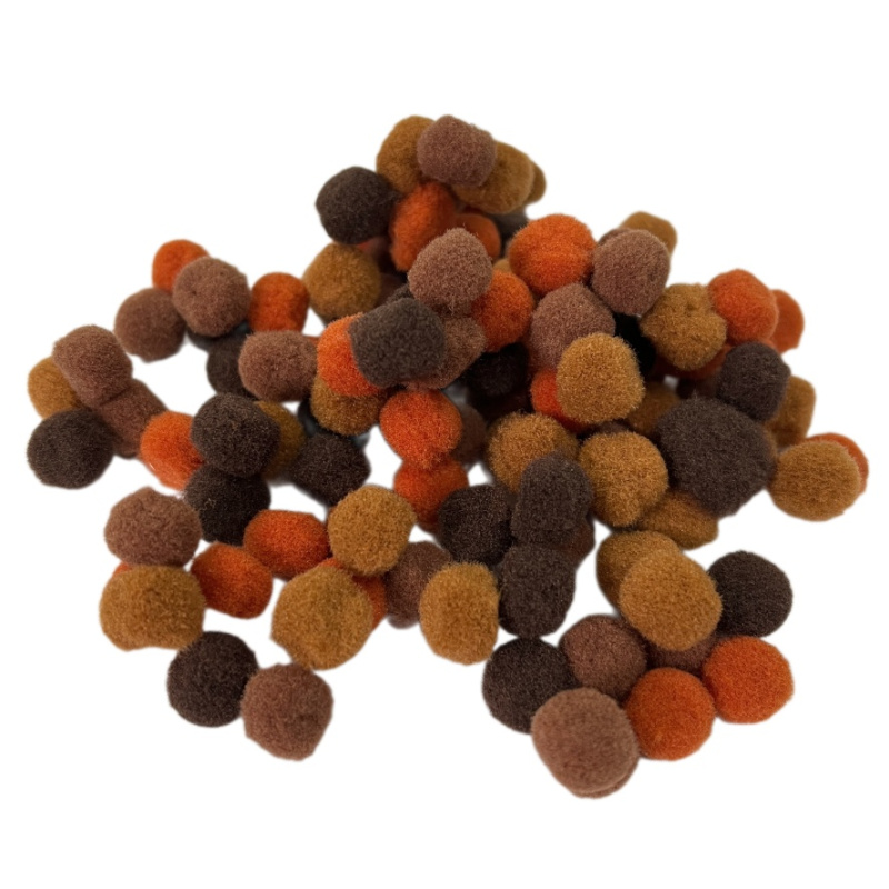 Bambulky 10mm (120ks) hnědý mix