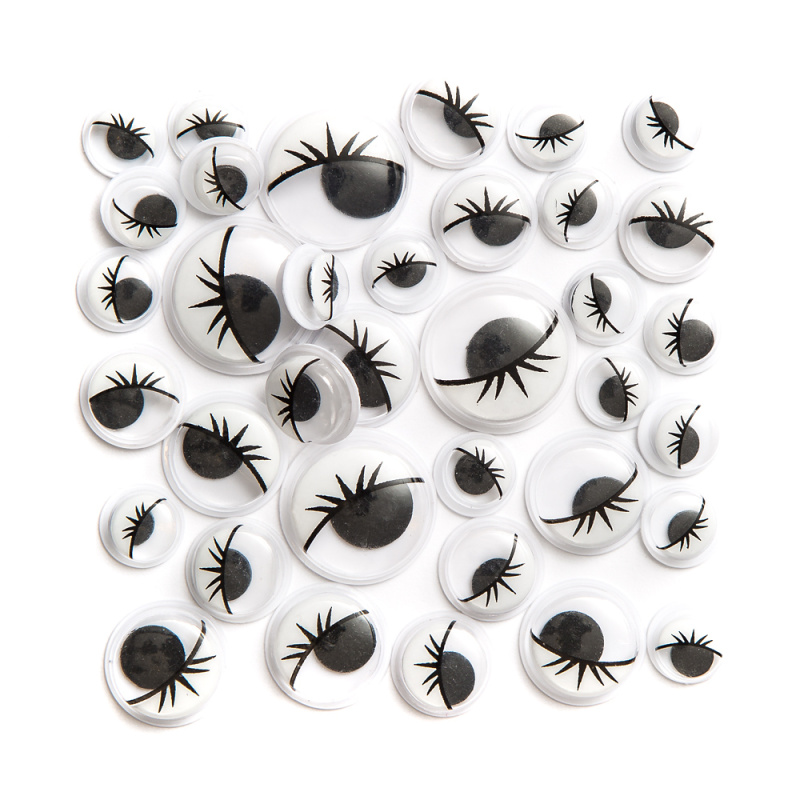 Dekorační pohyblivé oči kulaté samolepicí (36ks)