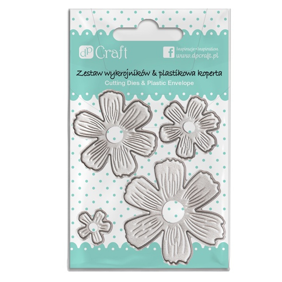 Květy - vyřezávací a embosovací kovové šablony (4ks)