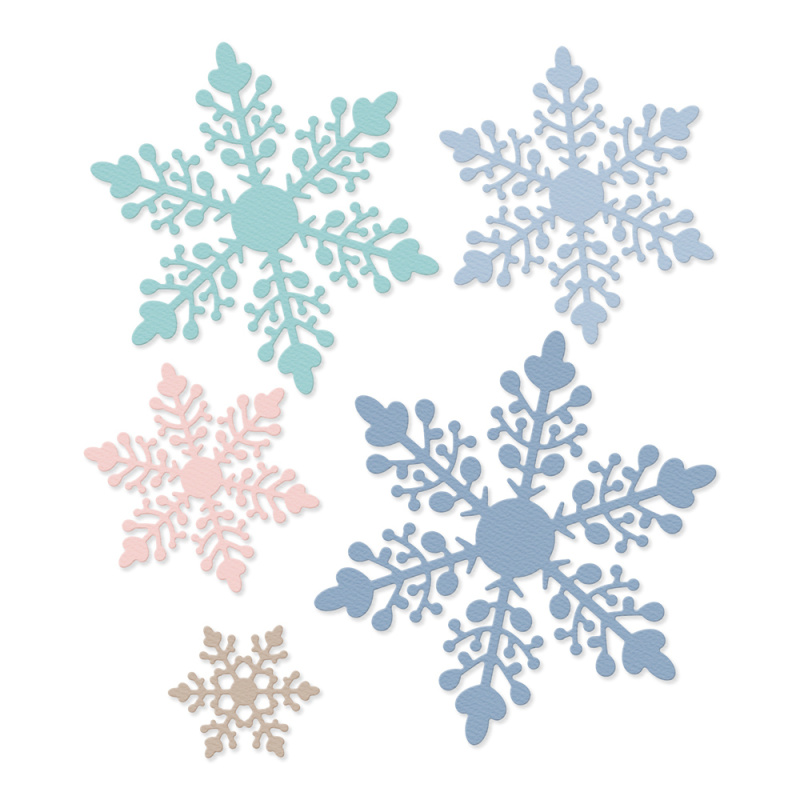 Vločky - vyřezávací kovové šablony (5ks)