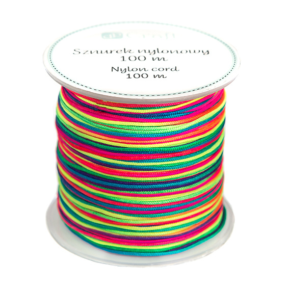 Nylonový provázek 0,8x100m - duhový