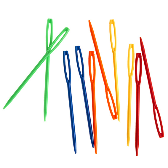 Plastová jehla s velkým okem sada (10ks)