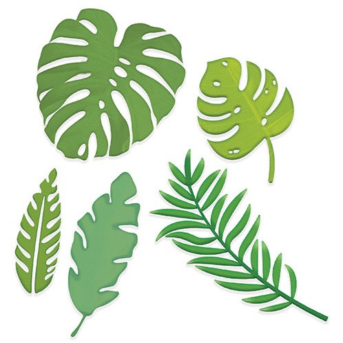Exotické listy - vyřezávací kovové šablony (5ks)