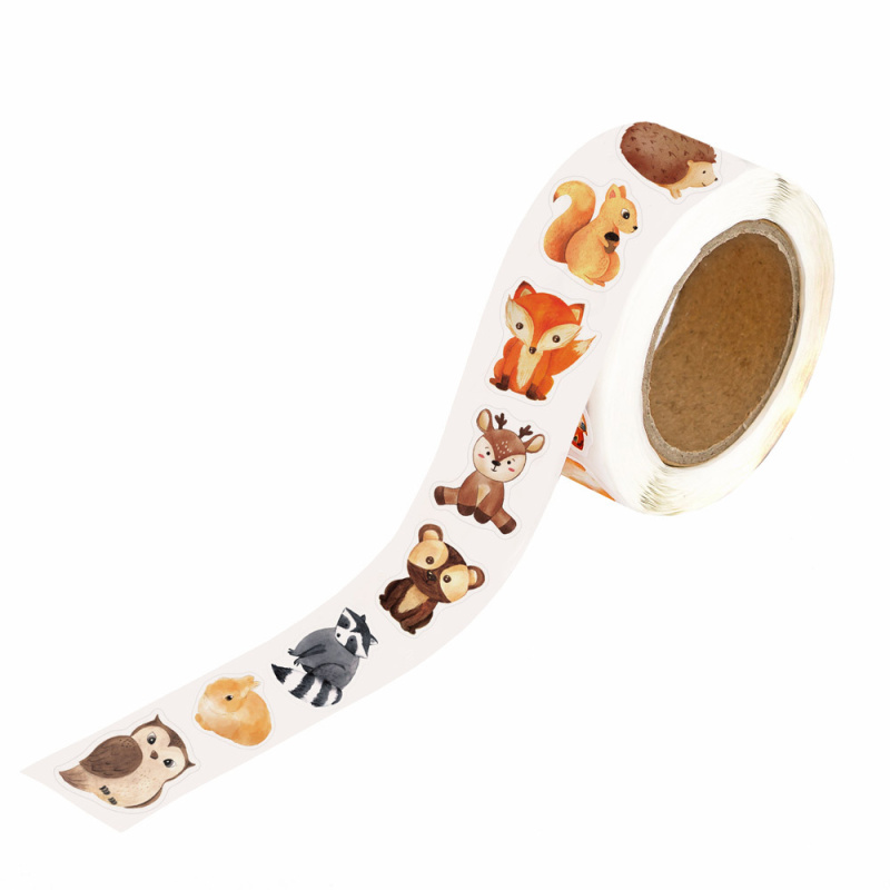 Samolepky - lesní zvířátka (500ks)