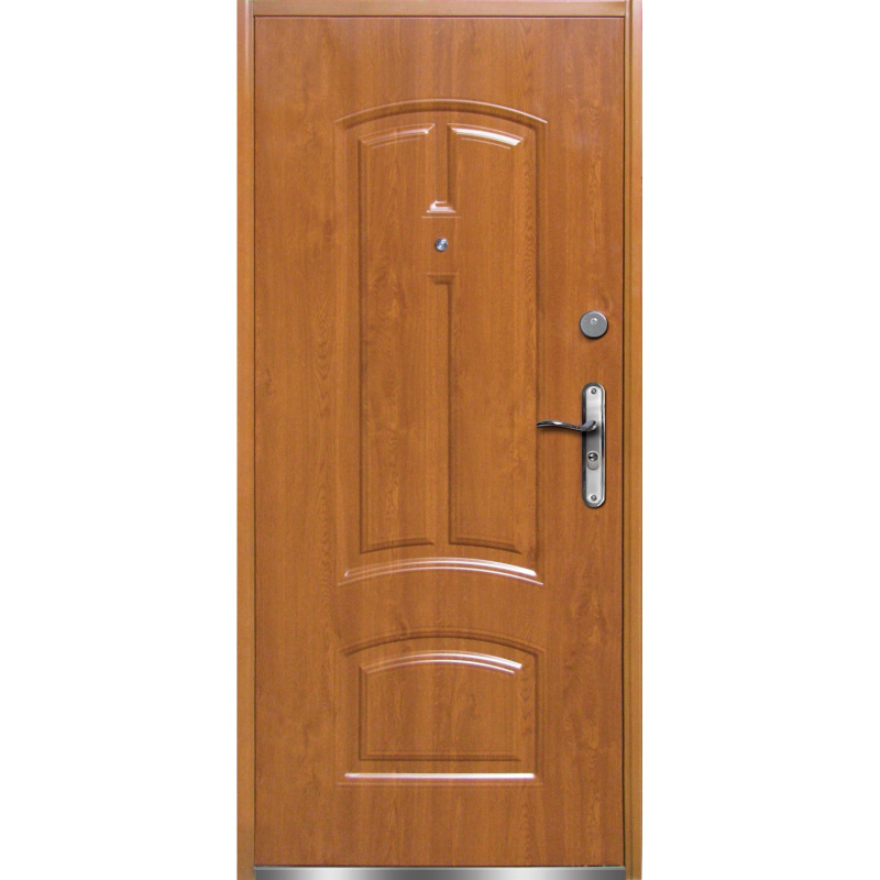 O.K. Doors Venkovní ocelové vchodové dveře RA40, 50W, zlatý dub, 90 L