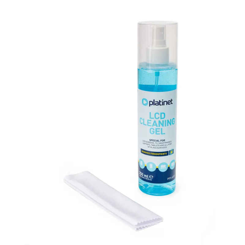 Platinet PFS6255 čistící gel na LCD 250 ml + utěrka z mikrovlákna