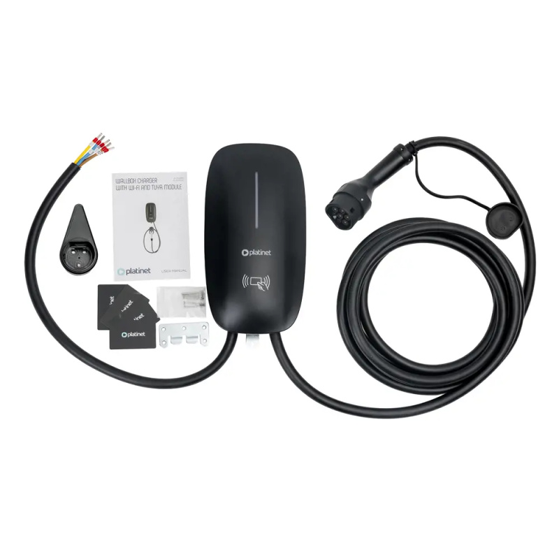 Platinet Wallbox PWB22S 22kW (32A), Type 2, Wi-Fi/Bluetooth, 7m kabel, černá