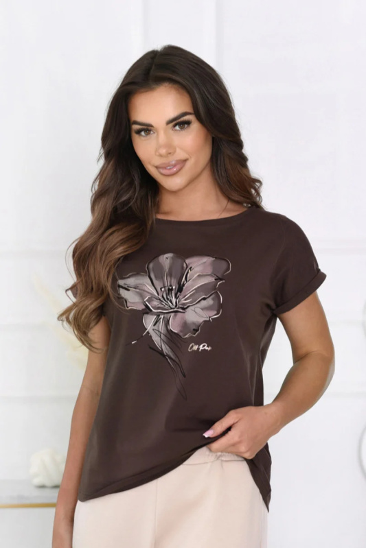 BLOUSE ROUEN Čokoláda 44