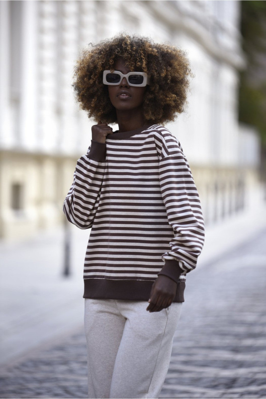 RIANA BLOUSE ČOKOLÁDA - PUDINK L